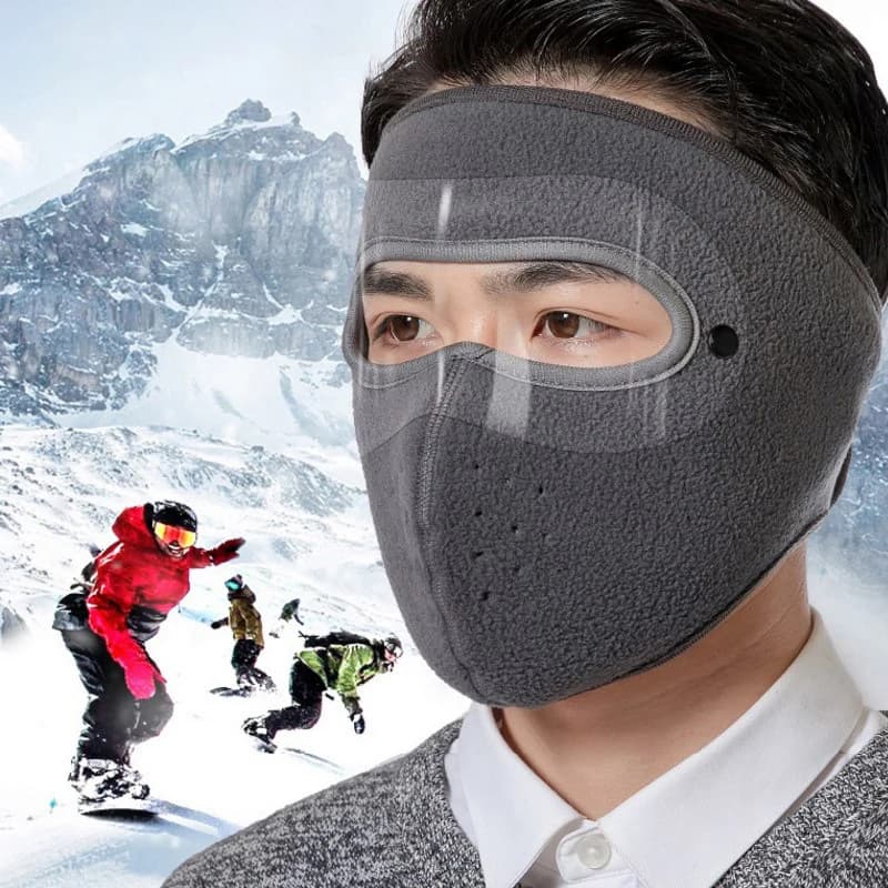 Maschera invernale calda unisex con occhiali antiappannamento HD Sciarpa in pile polare antivento a prova di freddo traspirante per il ciclismo all'aperto