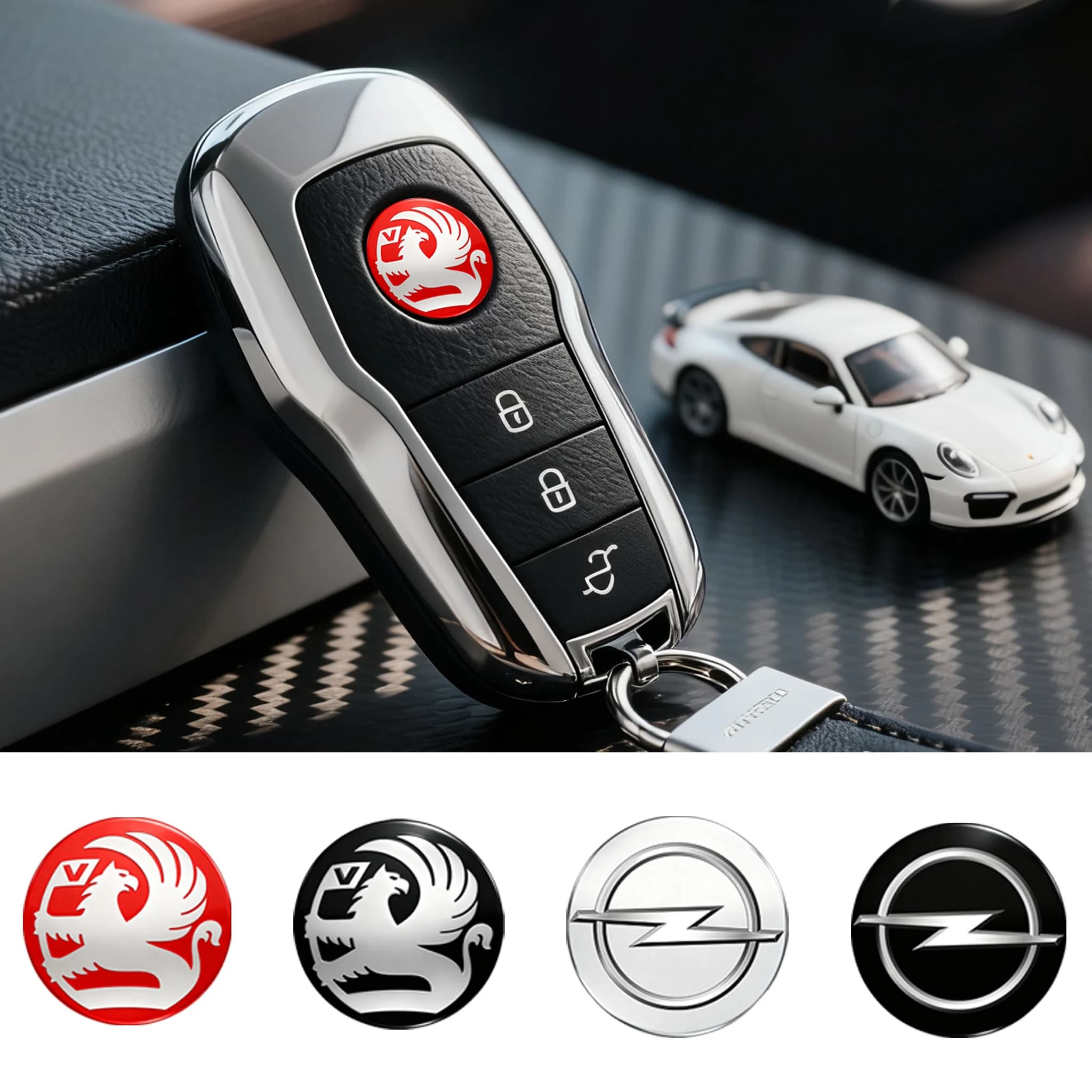 Nuovo badge e adesivo per chiave telecomando auto per Opel Adam Ampera Corsa Insignia Karl Rocks-e Astra New Energy Crossland