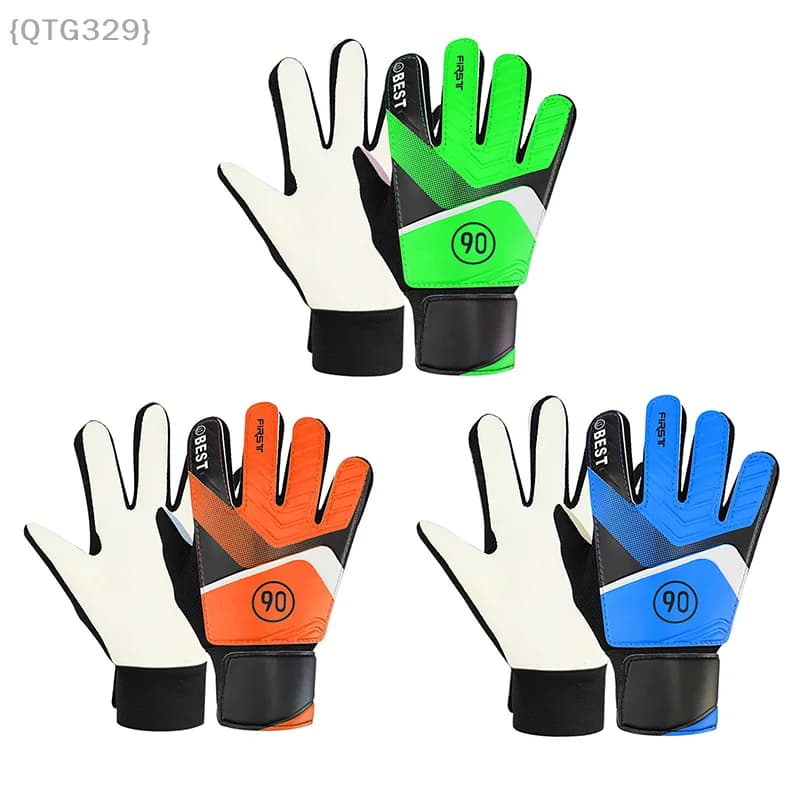 1 paio di guanti da portiere da calcio per bambini Guanti da portiere anti-collisione in lattice PU Guanti da portiere Accessori da calcio per bambini