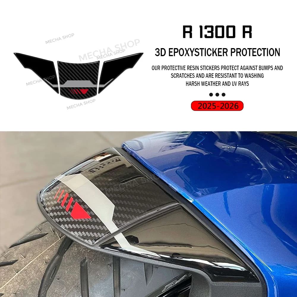 Accessori moto adesivo in resina epossidica 3D per parafango anteriore R1300 R 2025 R 1300 R