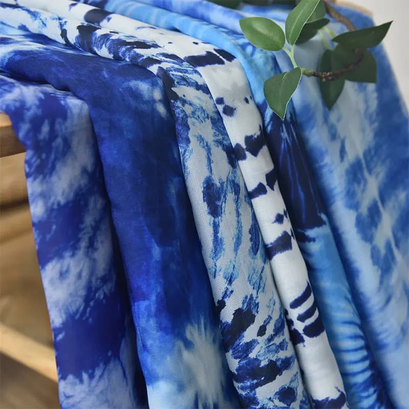 Snowflake Velvet Tie-Dye Lyocell Fine Yarn Fabric Ink Wash Style Kindergarten Crafts Handmade Curtains Wedding Decor Wholesale