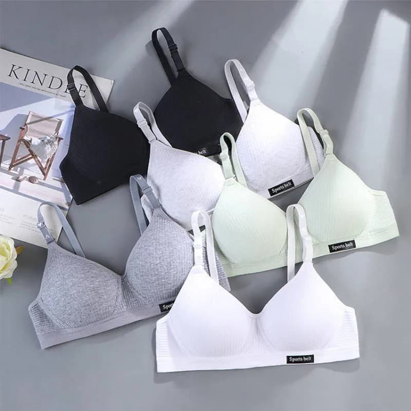 1 pz reggiseno sottile senza fili da donna ragazza reggiseno push up senza cuciture studente comfort biancheria intima a forma di V adolescente comfort traspirante lingerie