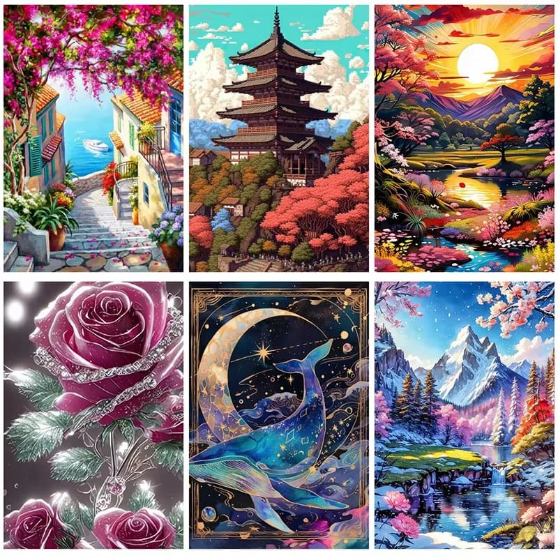 5D Diy Diamond Paintings Kits New Accessories 30x40 cm Wall Art Diamond Art Painting Kits Embroidery Full Crystal Mosaic