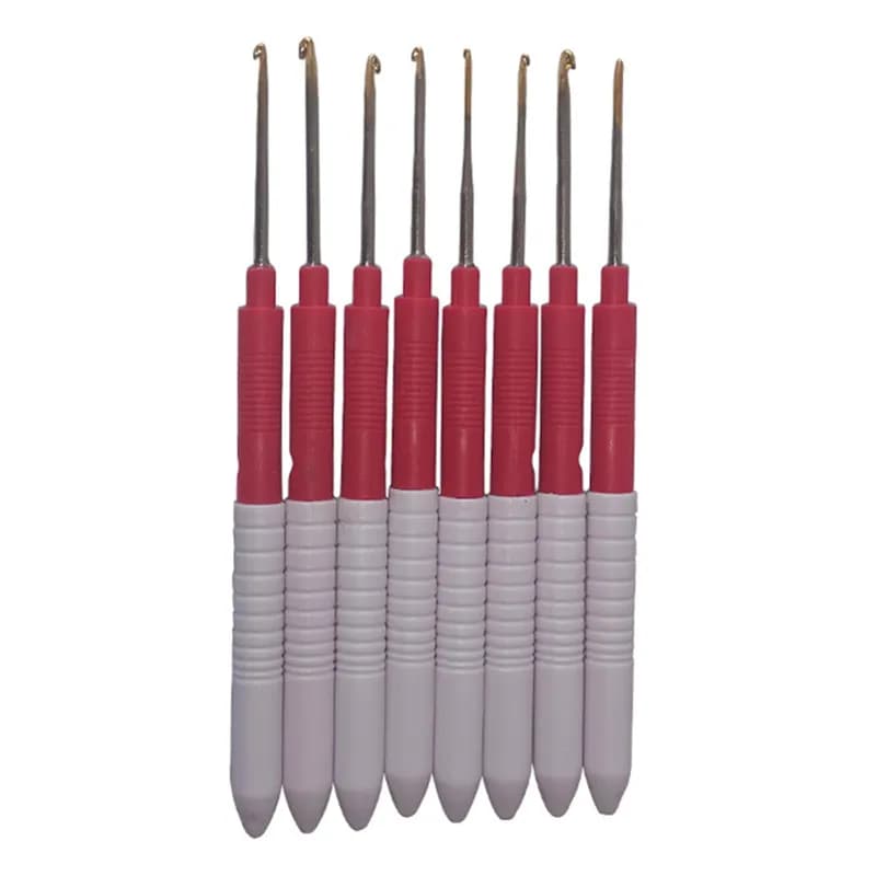 1 set manico in plastica uncinetti ferri da maglia dimensioni miste pizzo fai da te 1.0-2.75mm per lavori di filati artigianali