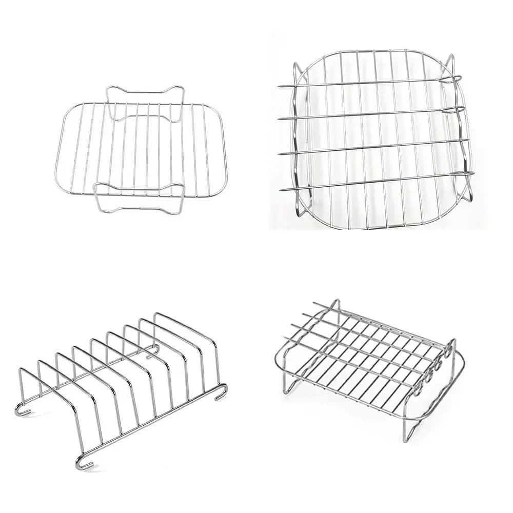 Stainless Steel Air Frying Basket Tray Air Frying Machine Airfryer Versatile Air Frying Machine Supplies Cooking Accessories