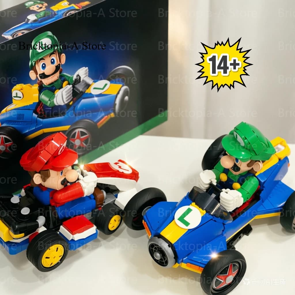 2026 Moc Nuovo Modello di Auto da Corsa Lego Super Mario Kart, Adatto per Bambini e Adulti