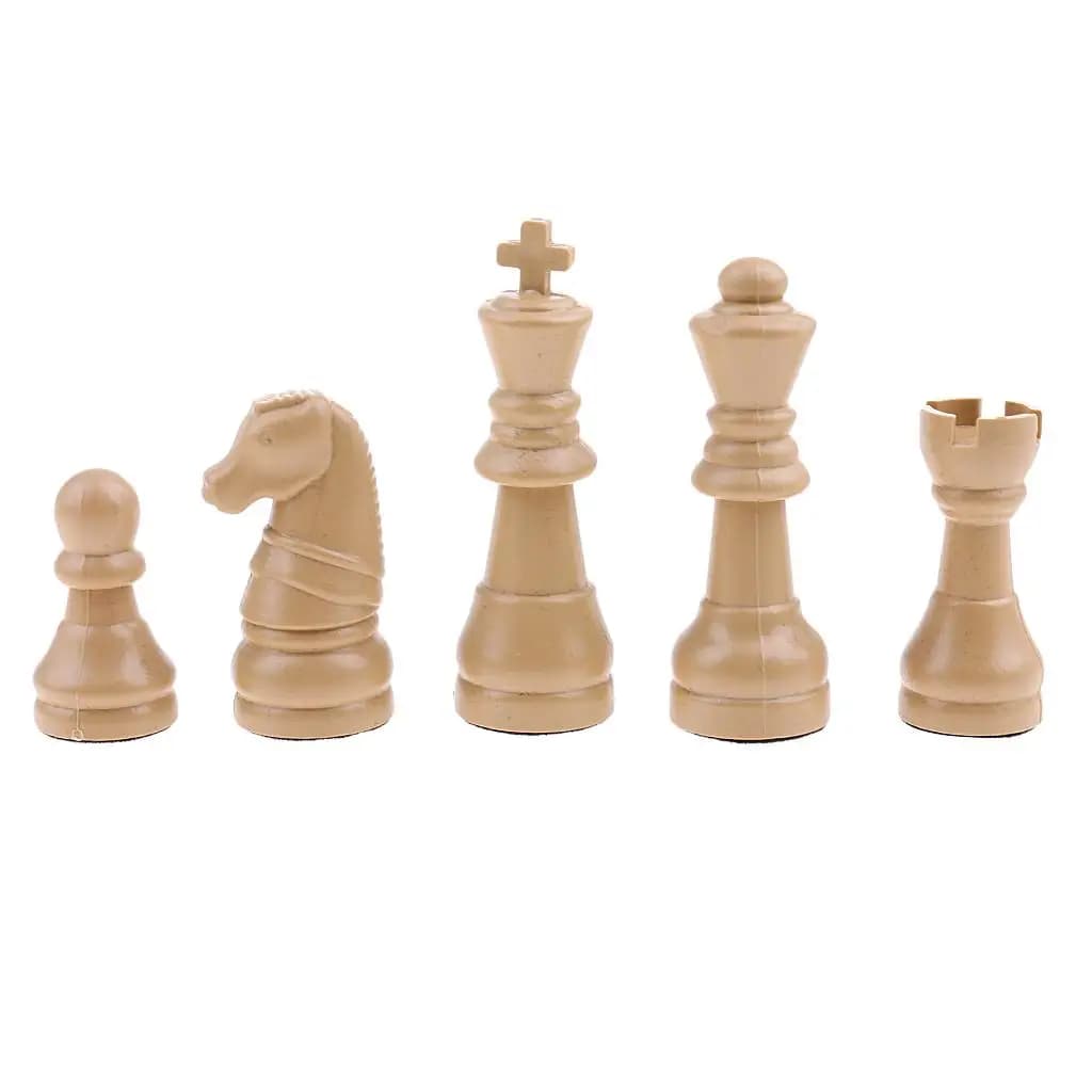 International Chess Pieces Set Sturdy Plastic Figures Classic Mini Chessman for Professional Chess