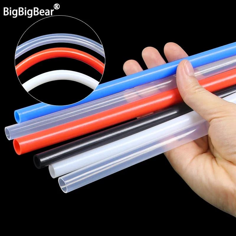 1~10m Pipe FEP PTFE ID 0.5 1 2 2.5 3 4 6 7 8 10 mm Insulated pipe 600V 3KV rigid pipe J-head extruder for 3D printer parts
