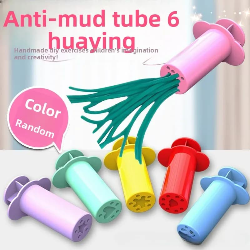 Set di 6 Attrezzi Colorati per Modellare l'Argilla, Strumenti Creativi 3D per Plastilina, Set Deluxe di Stampi per Argilla, Giocattoli Educativi per Bambini