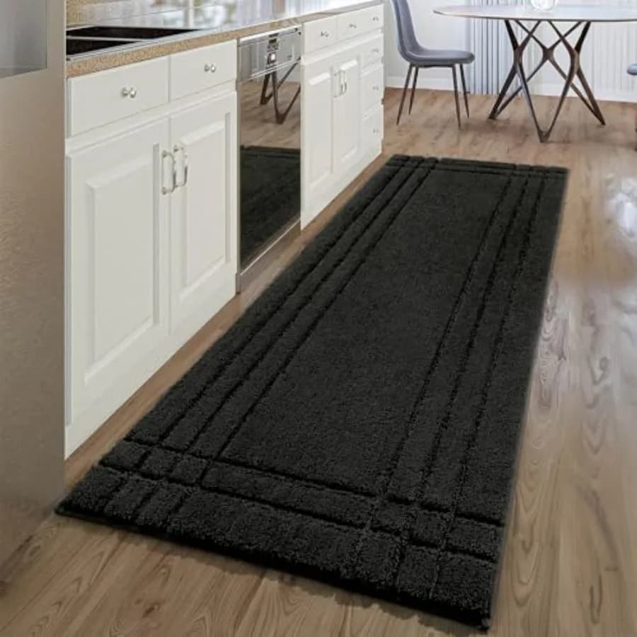 Tappeti da bagno 24 x 60 extra lunghi, antiscivolo, lavabili in lavatrice, grandi tappetini per vasca e doccia