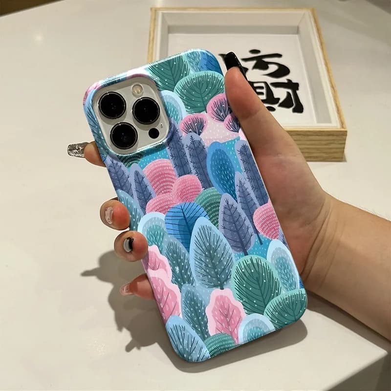 Custodia puzzle stampata colorata per IPHONE 16 15PRO MAX 14 PRO 13 PRO MAX 15 15PLUS 12 11 XR Custodia rigida in acrilico per cellulare