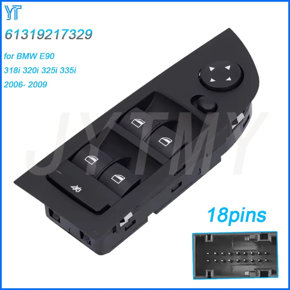 Accessori auto per BMW E90 318i 320i 325i 335i 2006- 2009 Anteriore Sinistro Finestra Elettrica Interruttore di Controllo Pulsante Sollevatore di Vetro