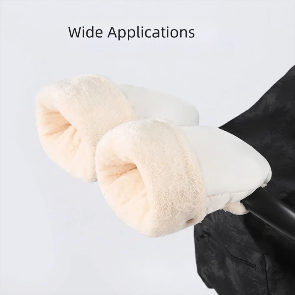 Guanti da viaggio impermeabili per passeggino Guanti da manubrio caldi Fodera in pile antivento Guanti antigelo Accessori per passeggino