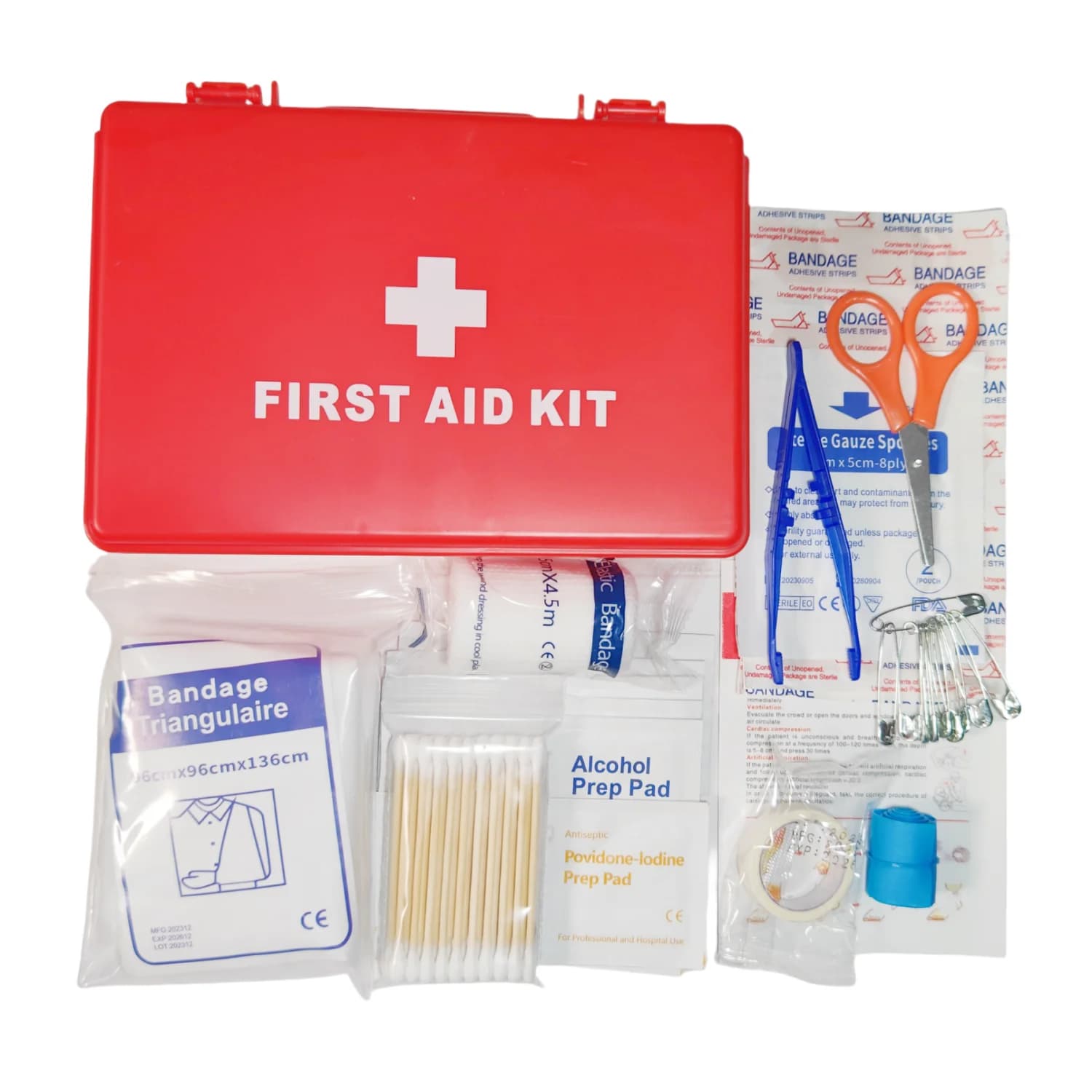 79 pezzi kit di pronto soccorso portatile PS borsa medica multiuso scatola di emergenza domestica multifunzionale all'aperto dimensioni compatte