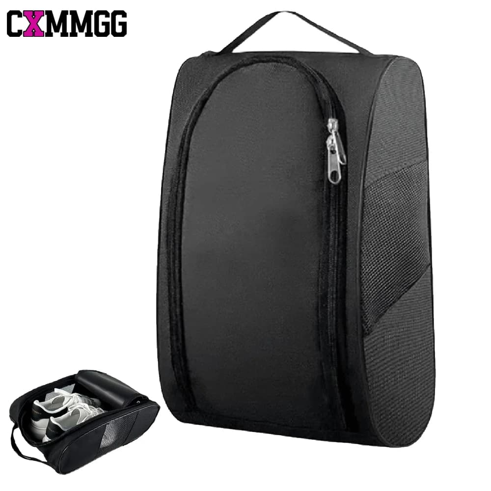 Borsa per scarpe da golf da viaggio, 1 pezzo, con cerniera, compatibile con varie misure di scarpe, borsa sportiva per scarpe da viaggio
