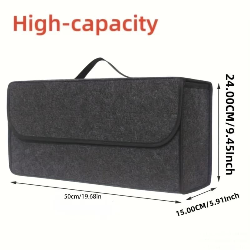 Organizzatore per bagagliaio per auto Borsa per organizer per auto Scatola di immagazzinaggio in feltro morbido Borsa per auto Grande scomparto antiscivolo Accessori per riporre gli stivali