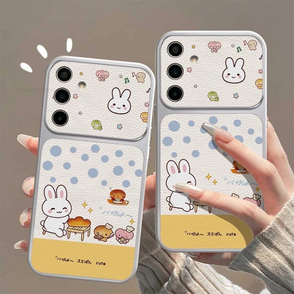For Samsung Galaxy S26 Ultra Case Samsung S23 Ultra S24 S25 FE S26 Plus A57 5G A56 A55 A54 A53 Case Rabbit Pattern Leather Cover