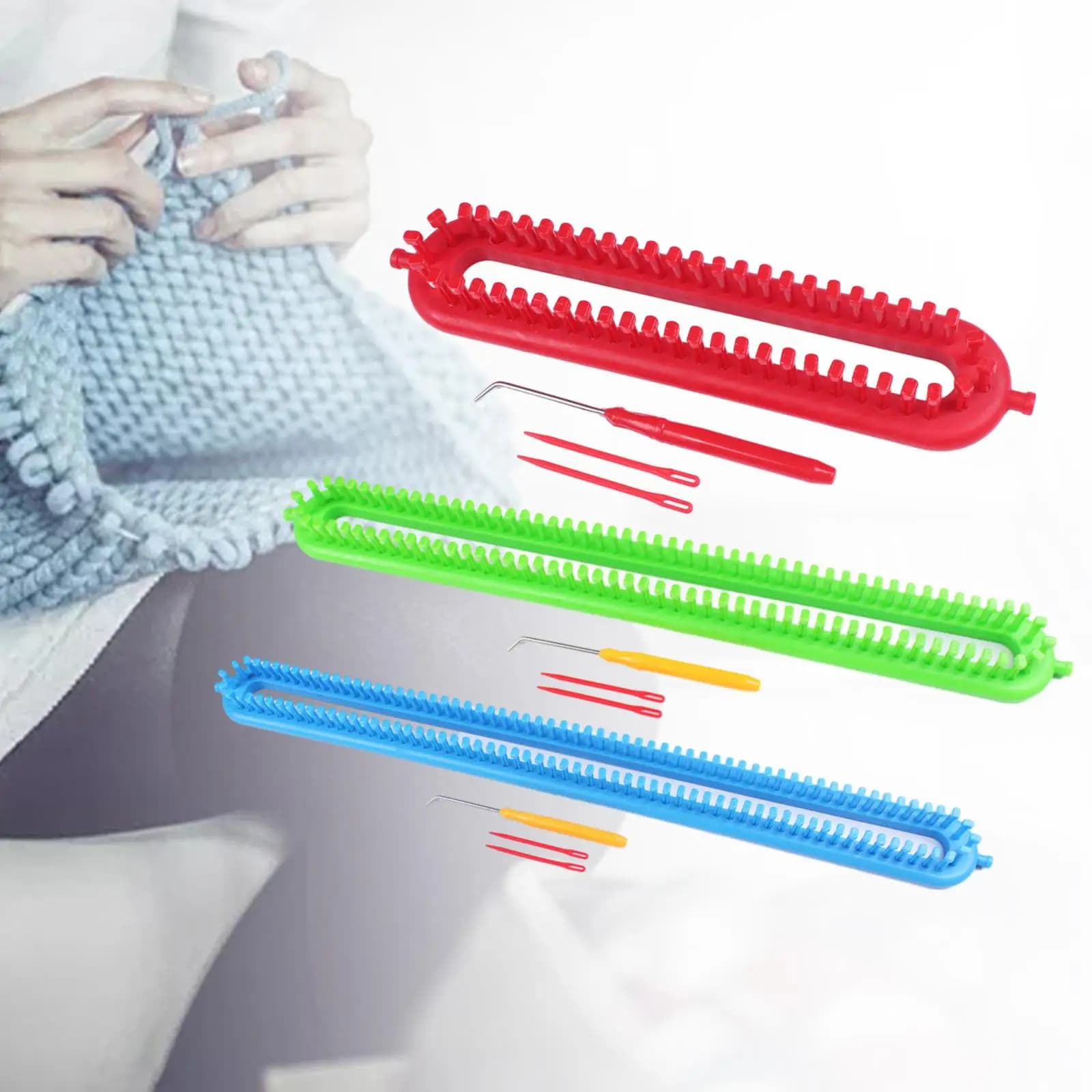 Scarf Weaving Loom Rectangular Knitting Loom Handmade Lightweight Knitting Tool for Blanket Scarf Hat Shawl Beginners