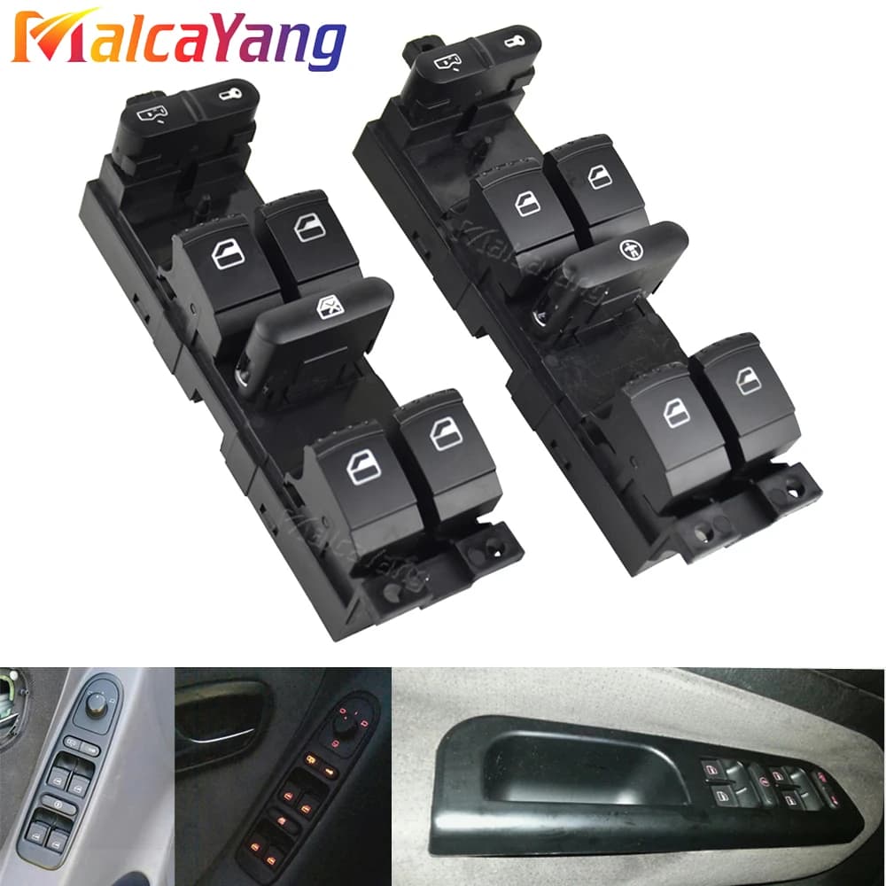 Per Volkswagen Golf 4 Jetta Bora Passat B5 Seat Leon Toledo 2000-2006 1J 4959857 Interruttore del pannello finestra principale 1J 4959857 D 1J 4959857 B