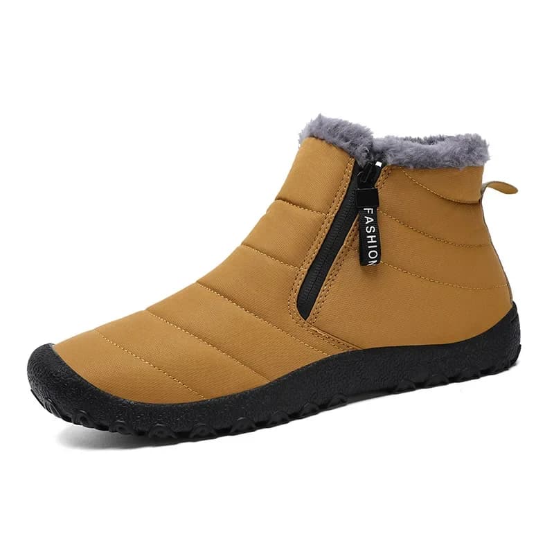 Stivali da neve invernali da uomo Scarpe da esterno in cotone caldo ispessito Scarponi da trekking in peluche con cerniera