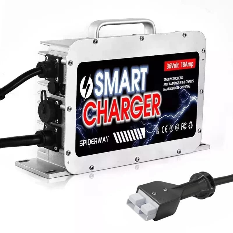 Caricabatterie intelligente da 18 A 36 Volt per carrello da golf EZGO Marathon con spina SB50