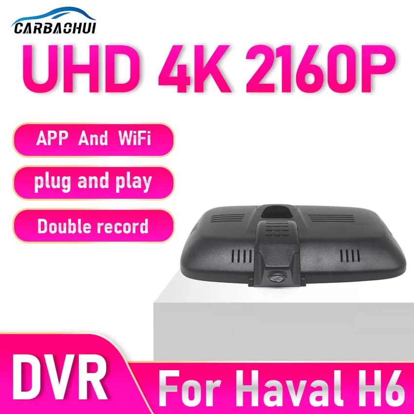 4K HD 2160P Plug and Play WiFi, Dash Cam for Haval H6 H6max H6 Phev MY2021-2023 with APP control, Dashcam
