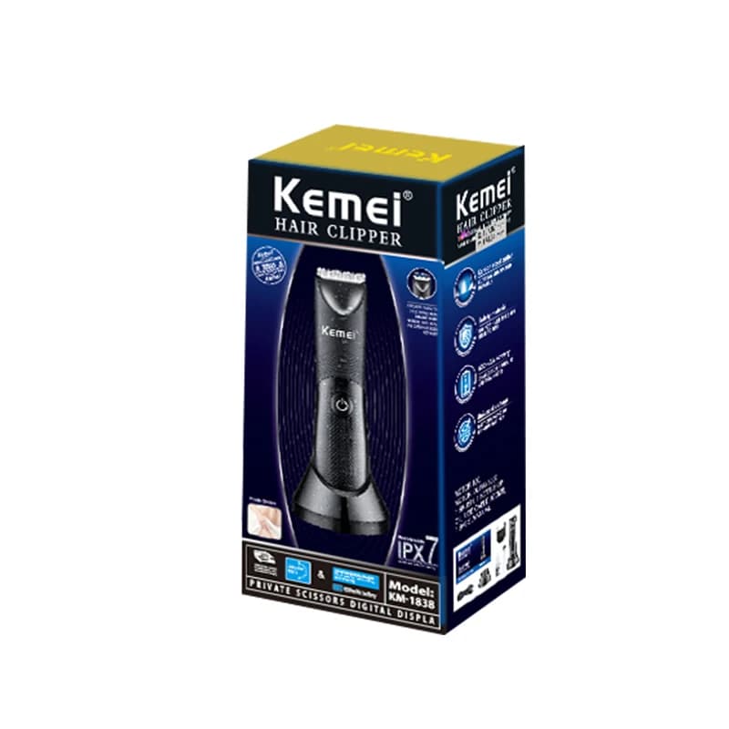 Haircut Machine for cutting multifunctional electric hair Kemei km-1838 USB base Man washable groin shaver Barba Trimmer
