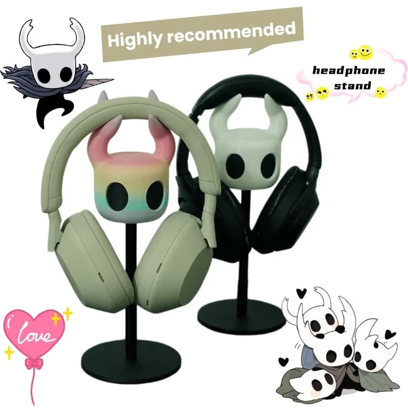 Anime Game Hollow Knight Headset Stand Universal Over‑Ear Headphone Holder Desktop Display Rack Gaming Accessory Ornament Gift