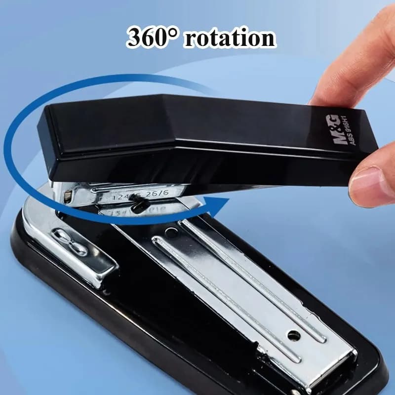 Cucitrice portatile da tavolo con design a rotazione a 360 gradi con capacità di 25 fogli Due modalità di rilegatura Nero/Bianco/Blu/Verde/Rosa