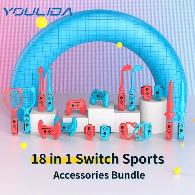 Sports games Bundle accessories for Nintendo Switch/games OLED Somatosensory Sport Tennis racket dance wristband