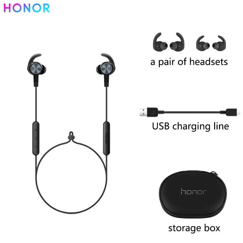 Nuovo Honor XSport AM61 Auricolare Bluetooth Connessione wireless con microfono In-Ear Style Charge Auricolare facile per Huawei IOS Android