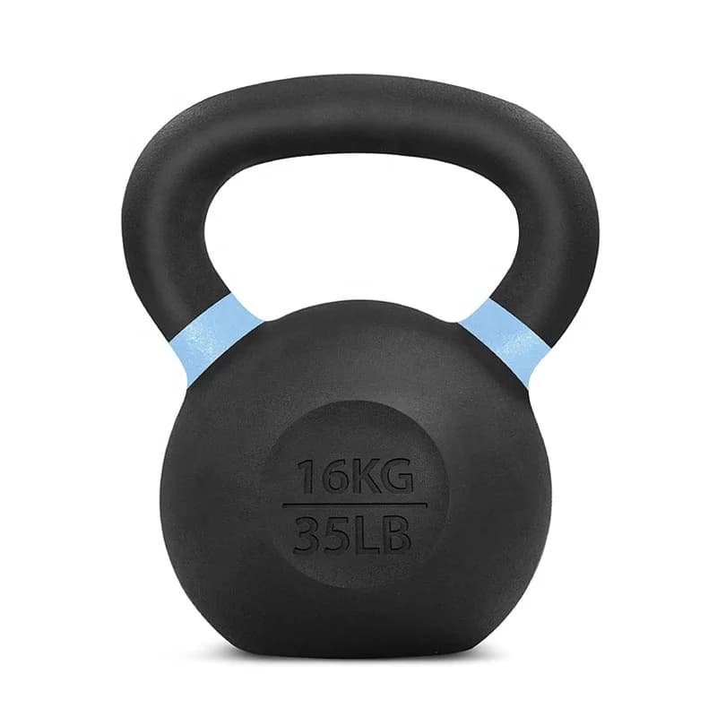 Kettlebell Customized with Logo, Home Gym Weights, 4-48kg Competition Kettlebell, Ice Kettlebell with Black Powder Coating