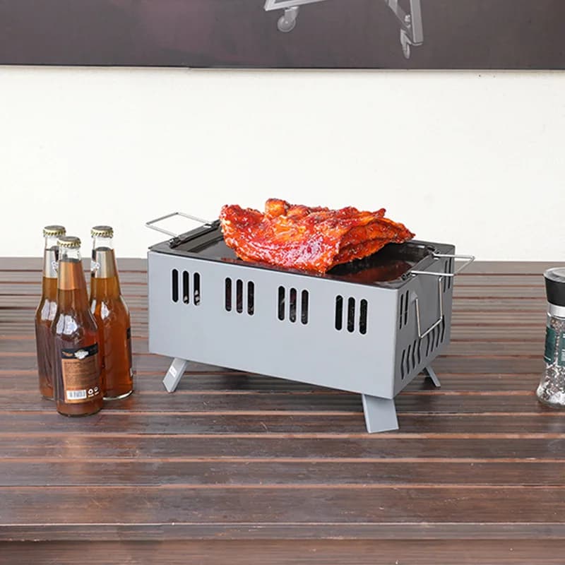 Grill for outdoor barbecue Double purpose table barbecue grill small square grill for portable barbecue