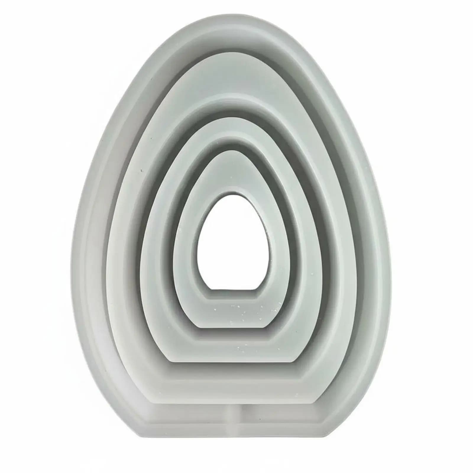Versatile Easter Egg Silicone Mold for Resin Plaster Concrete Casting Hollow Center Diorama Frame Nesting Sizes for Holiday Home