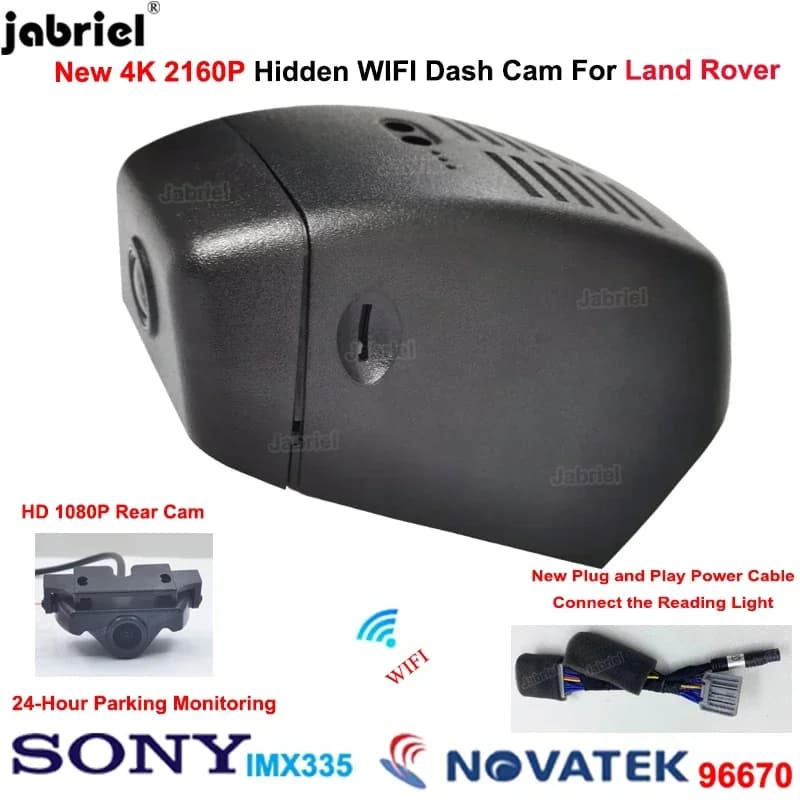 4K 2160P Auto DVR Dash Cam Recorder for Land Rover Range Rover Velar Range Rover Evoque 2020 2021 2022 For Jaguar XJ XJL And Peace