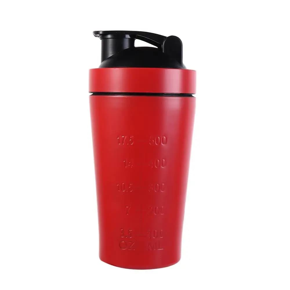 304 Stainless Steel Whey Shakes Cup with Scale 500ml/750ml Fitness Protein Powder Cup Leak Proof Temperature High Resistant