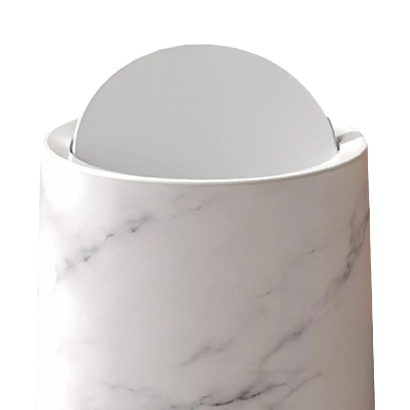 Marble Trash Bin Trash Can Wastebasket Paper Basket Decorative Garbage Container