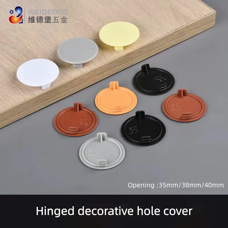 10 pezzi di coperture decorative per cerniere in plastica rotonde da 35 mm, 38 mm, 40 mm, coperture per tappi per fori, coperture per mobili