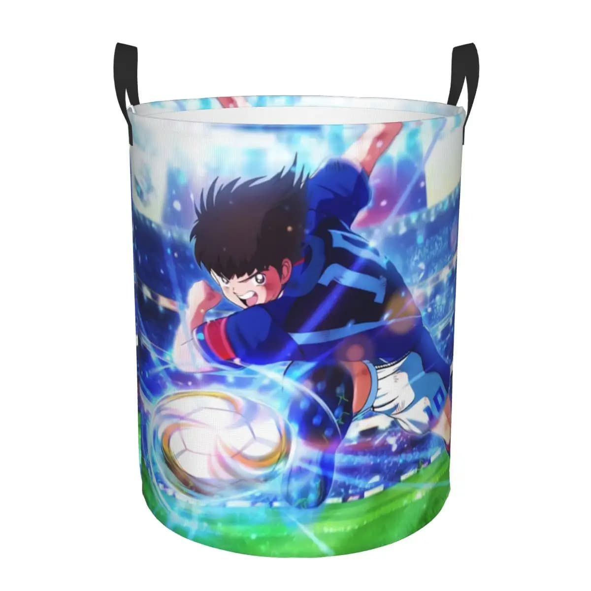 Cesto per biancheria pieghevole Harajuku C-Captain T-Tsubasa, cesto portabiancheria anime giapponese per giocatori di calcio, borsa portaoggetti per giocattoli per bambini e neonati