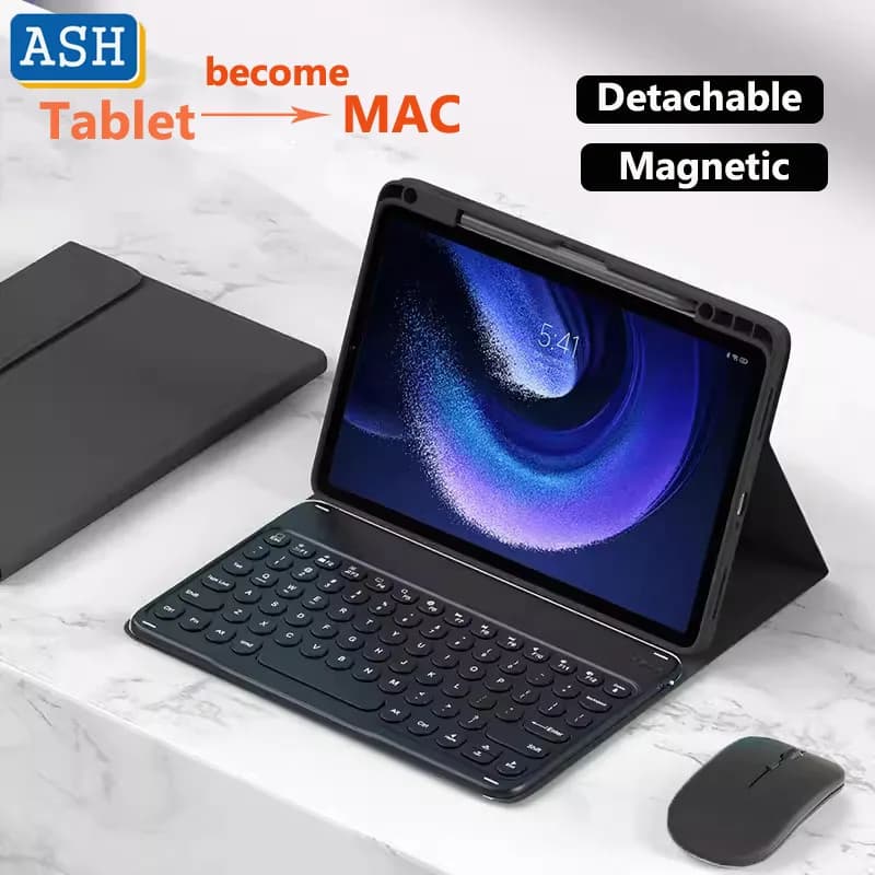Tastiera con Custodia per Infinix Xpad 20 Pro 12 Pollici 2025, Tastiera Magnetica Wireless Flip con Porta Penna e Mouse Bluetooth Gratuito