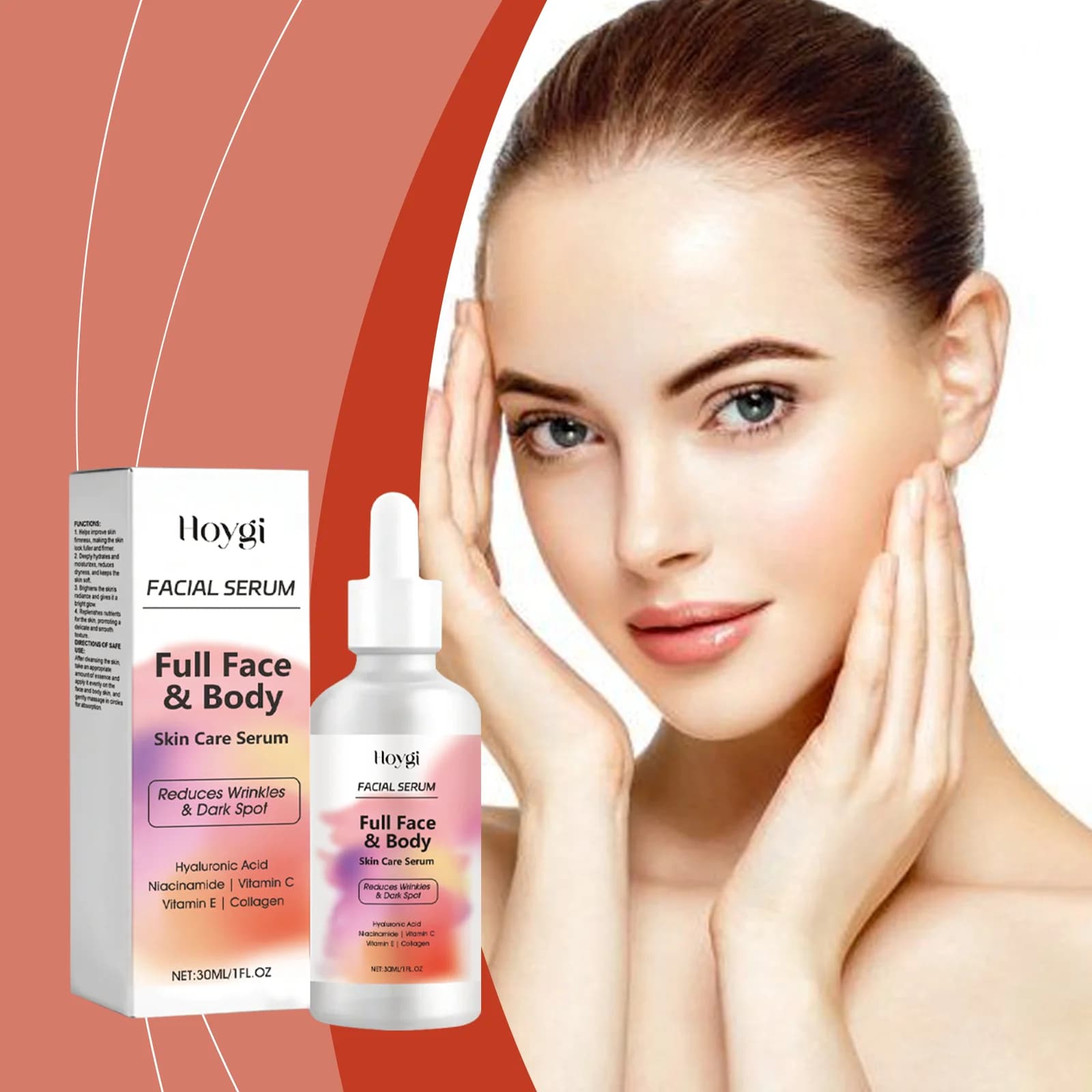 Soluzione all'essenza vitaminica Soluzione idratante, idratante, restringente i pori, nutriente per la pelle, antirughe e rassodante