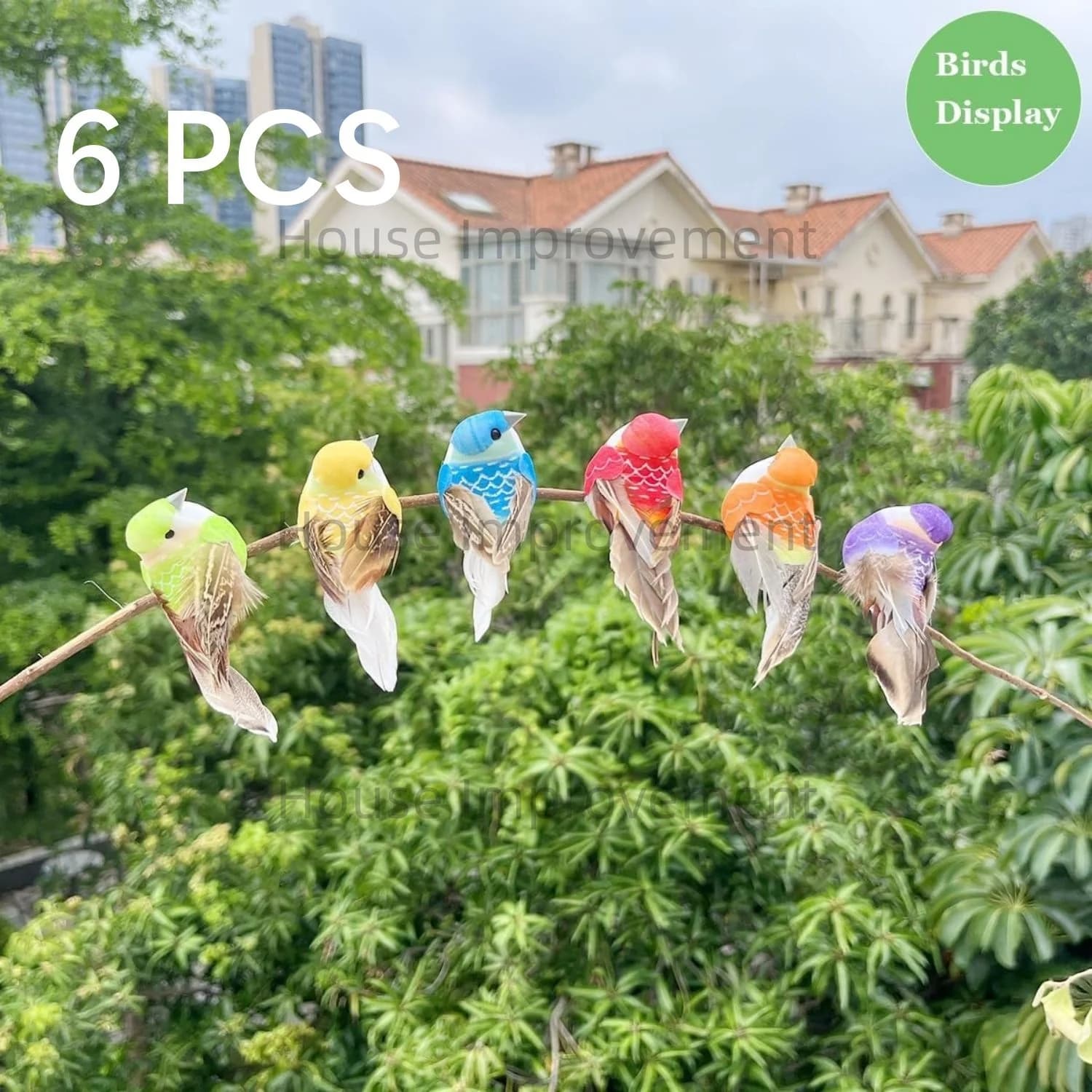 6PCS 10CM Simulazione Uccelli Sparrow Artificiale Statua Desktop Miniature Schiuma Ornamento Per La Casa Decorazione FAI DA TE Giocattolo Per Bambini