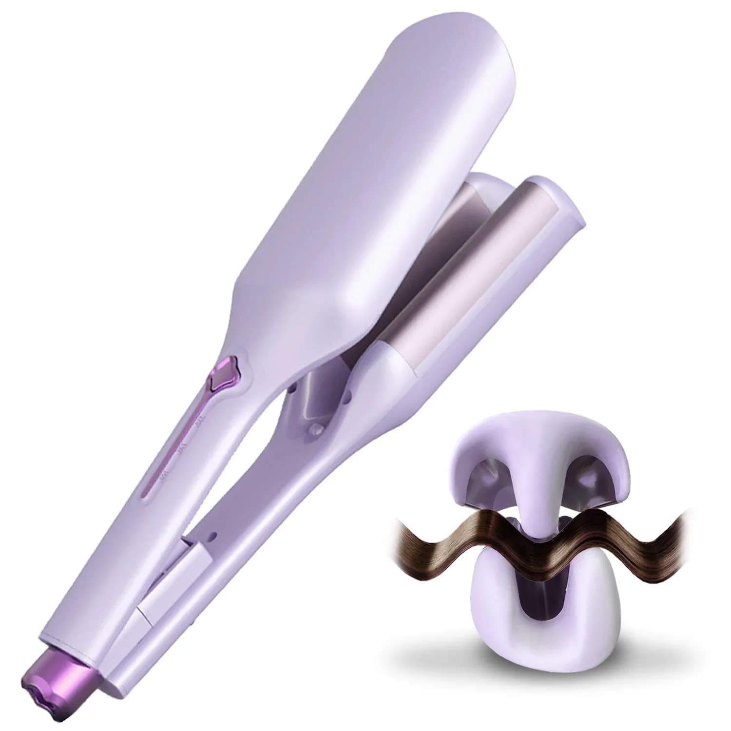Waver Iron Hair Sprinkler Hair Folder 1.4 inch Hair Scratch Tool Waver Deep 3 Bars Ionic Waves Iron Hairstyles for Women