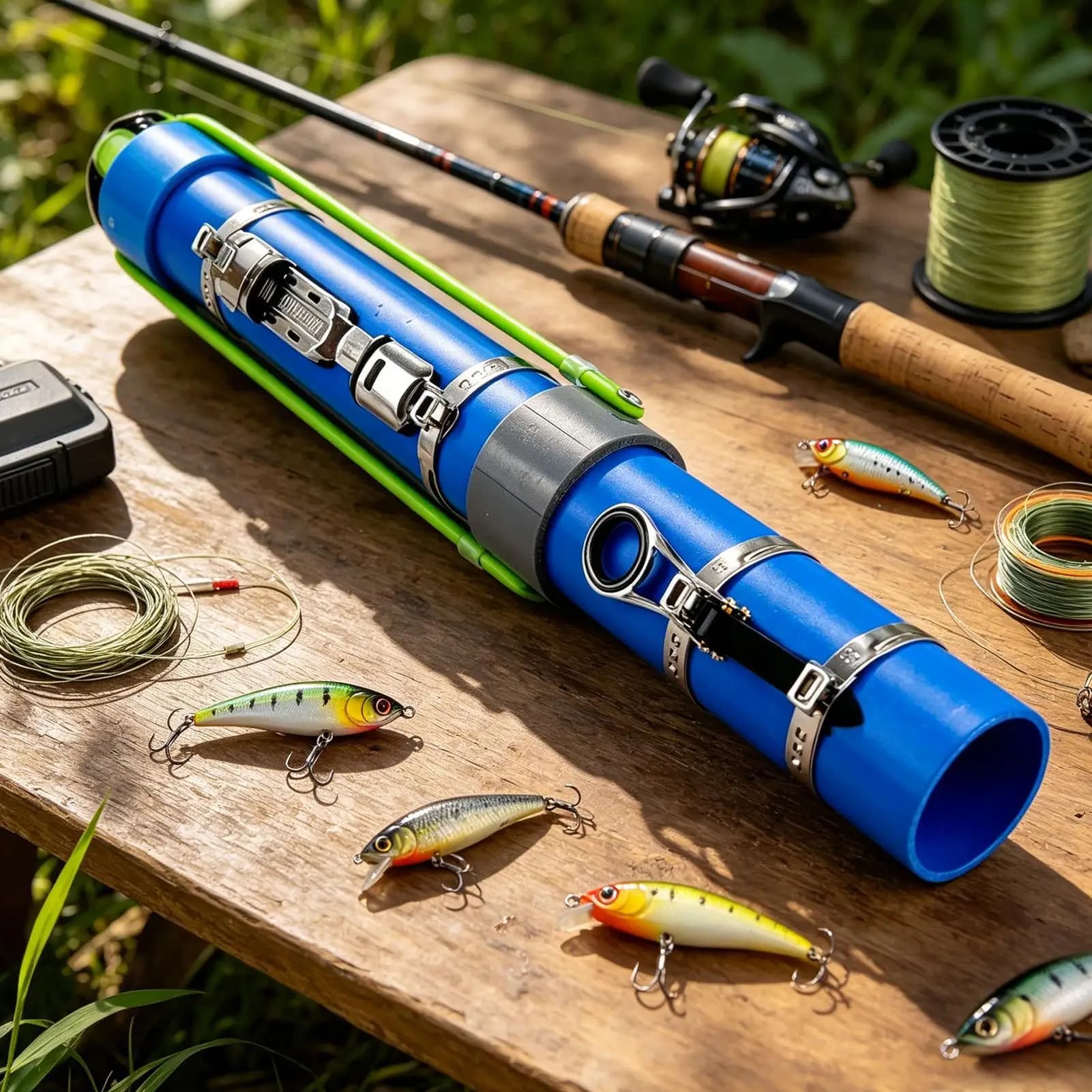 Canna da Pesca con Catapulta e Mulinello per Lancio Preciso di Esche, Attrezzatura per Lanciare Esche per Bass, Trota, Pesce Gatto e Acque Salate