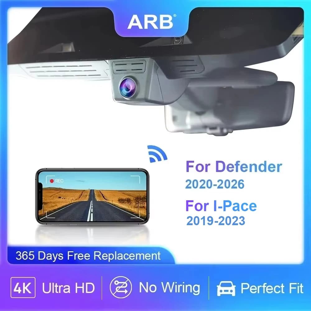 Telecamera da cruscotto per Land Rover Defender 90/110/130 L663 2020-2026, per I-Pace 2019-2023, registratore video DVR per auto stile OEM ARB 4K