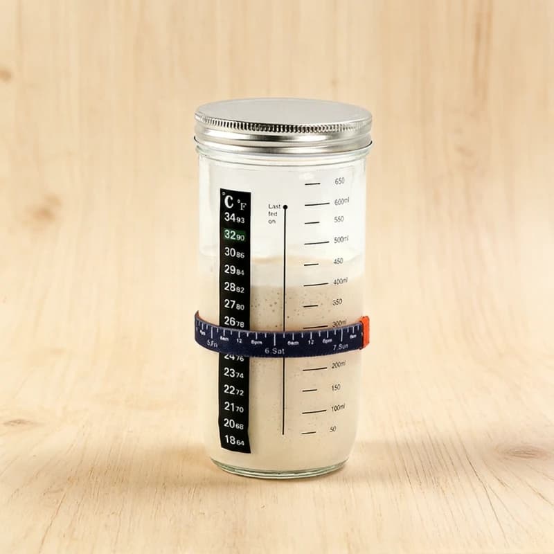 Kit Barattoli per Conservazione Alimenti, Contenitore per Lievito Naturale, Vaso per Fermentazione, Accessori per Panificazione Domestica