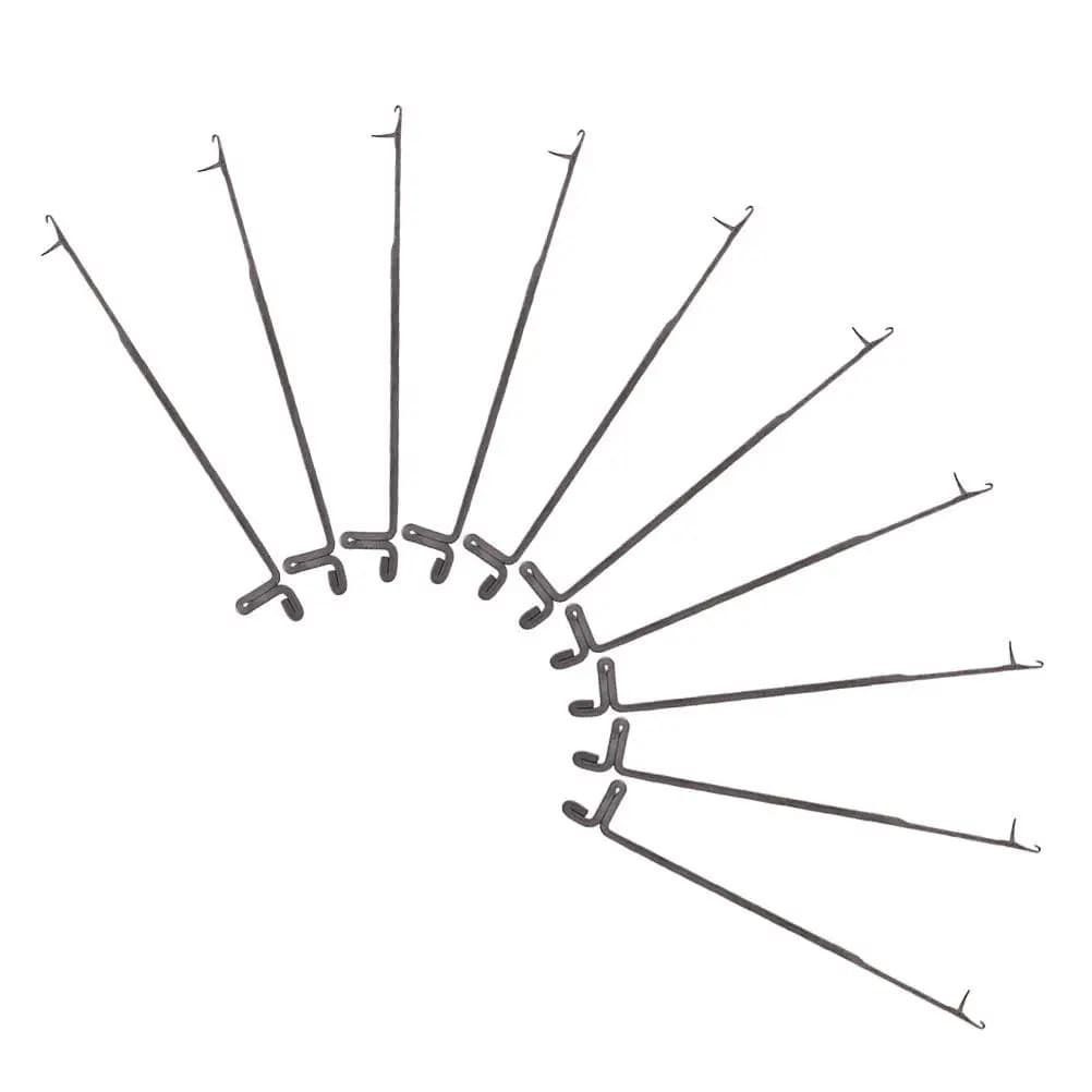 Set di 10 uncinetti universali in metallo robusto con linguetta per lavori fai da te, uncinetto, maglia, perline e filatura - Mini