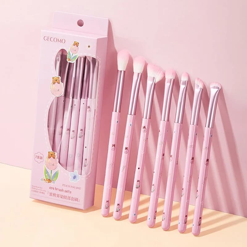 Set di pennelli per il trucco degli occhi GECOMO, pennello per dettagli, pennello per sfumature, set per il trucco degli occhi e del naso, set completo di strumenti per il trucco per principianti