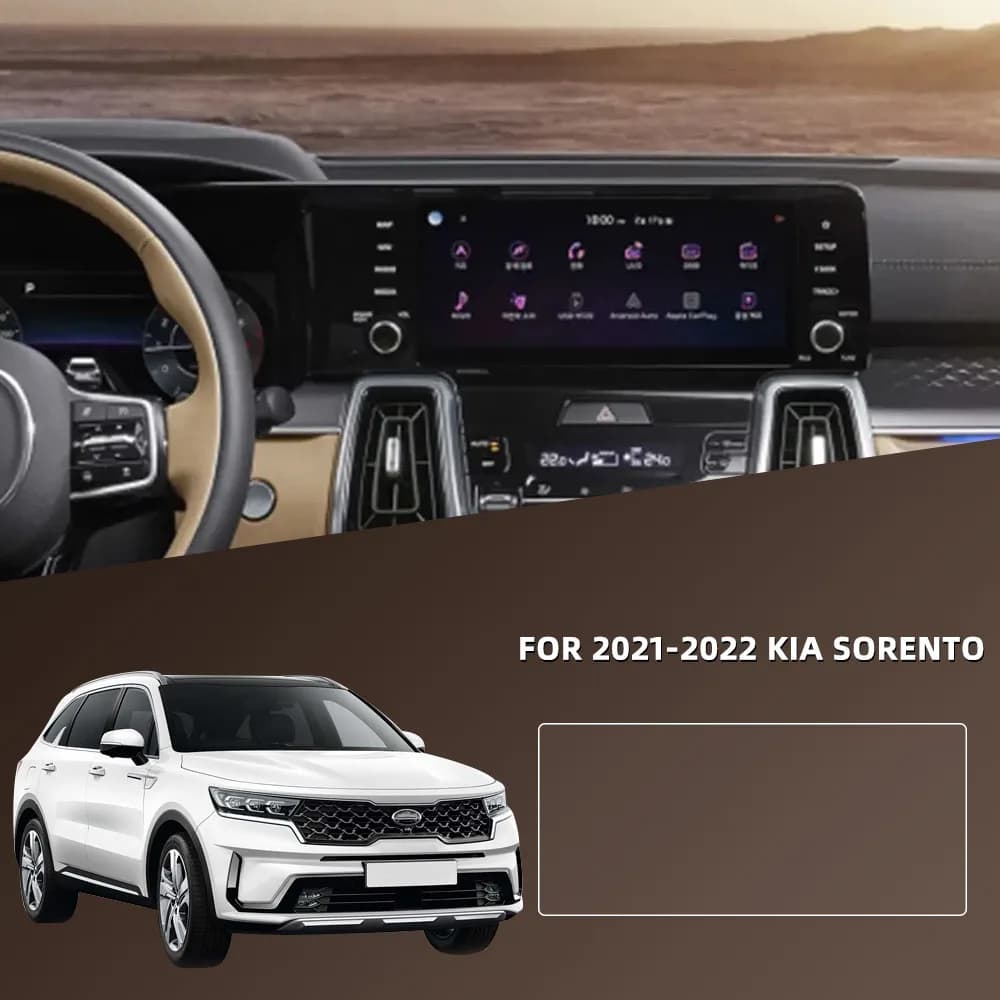 Pellicola Protettiva in Vetro Temperato per Schermo di Navigazione per Kia Sorento 2021 2022 LHD, Accessori Interni Auto