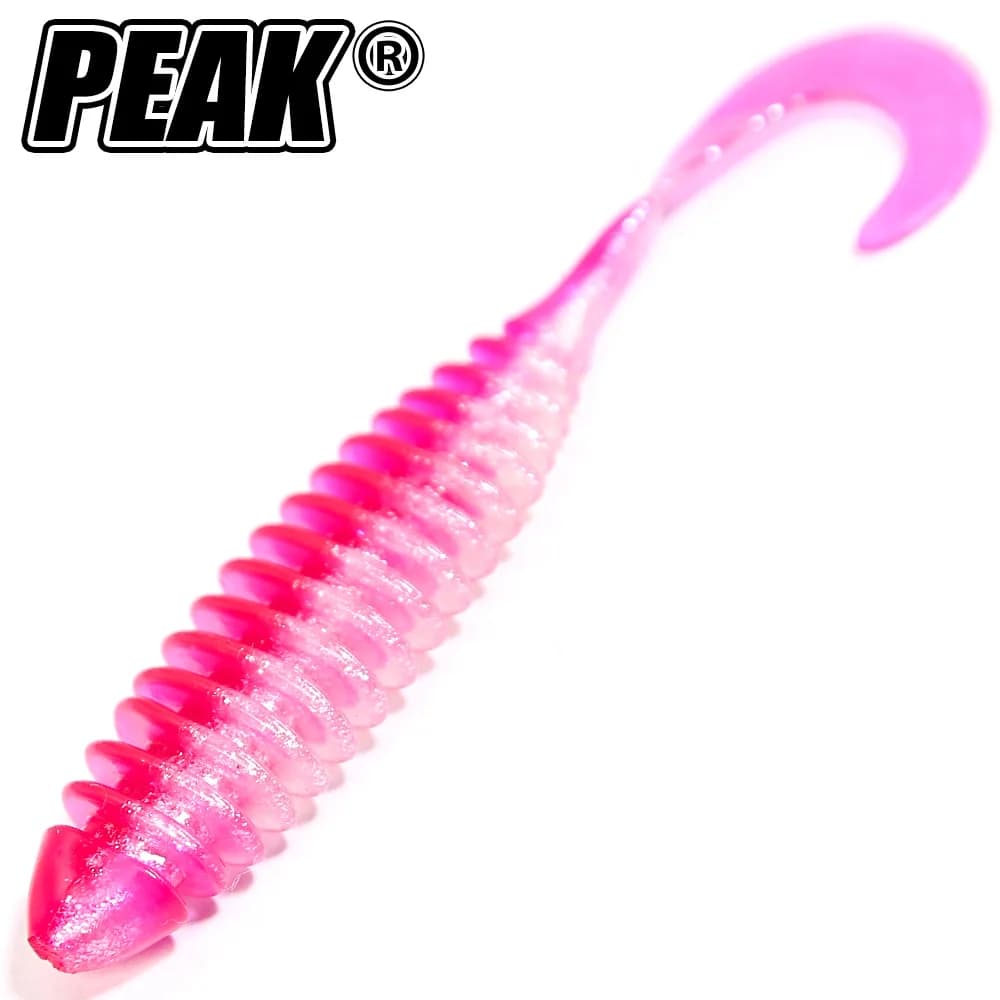 PEAK esca morbida Esche da pesca Tanan-Tail Pesca pesca alla carpa esca per basso Isca PVC artificiale